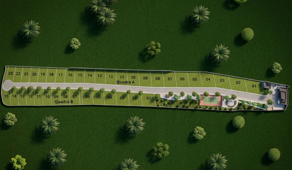 Masterplan do Condomínio Mirante da Careta com Quadras A e B
